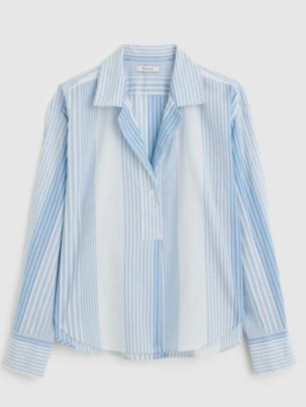 Nwt Madewell Womens  Notched Collar Popover Shirt Size XS